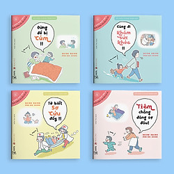 Bộ Ehon Sức Khỏe Cho Bé : Đừng Để Bị Cúm + Cùng Đi Khám Sức Khỏe + Tớ Biết Sơ Cứu Đấy !!