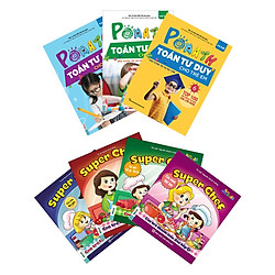 Combo 3 Cuốn Pomath Toán Tư Duy Cho Trẻ Em (Tập 4,5,6) – Tặng Kèm Bộ 4 Tập Super Chef Cù