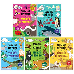 Bộ sách Sáng Tạo Mĩ Thuật Và Tìm Hiểu Hệ Sinh Thái – Tặng kèm bộ sáp màu (Trọn bộ 05 Cuốn