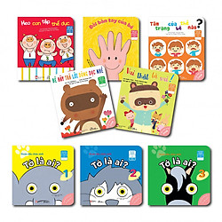 Combo 02 Bộ sách Ehon 05 cuốn kỹ năng sống + 03 cuốn Kích thích thị giác cho bé 0 – 6 tuổi
