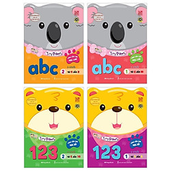 Combo Tiny Paws – Cùng Gấu Con: Học Chữ Cái Tiếng Anh Abc + Học Số 123 (Bộ 4 Cuốn)