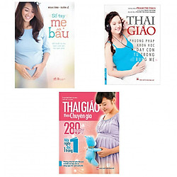 Combo sổ tay mẹ bầu +thai giáo phương pháp khoa học dạy con từ trong bụng mẹ+thai giáo th