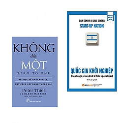 Combo Sách Kinh Tế Hay: Không Đến Một + Quốc Gia Khởi Nghiệp -Start up – (Tặng Kèm Postca