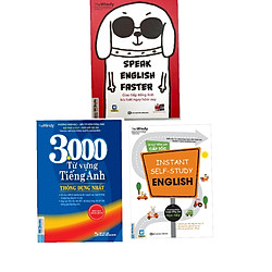 Combo 3 cuốn ; Tự học tiếng anh cấp tốc + speak English Paster Giao tiếng anh lưu loát ng