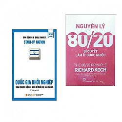 Combo Sách Kinh Tế Hay: Quốc Gia Khởi Nghiệp + Nguyên Lý 80/20 – Bí Quyết Làm Ít Được Nhi