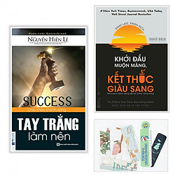 Combo tay trắng làm nên thành công +khởi đầu muộn màng kết thúc thành công (tặng kèm book
