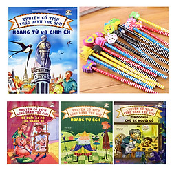 Truyện Cổ Tích Lừng Danh Thế Giới Về Các Chàng Hoàng Tử (Combo 4 cuốn Tặng 01 Bút chì độc