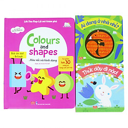 Sách Lift – The – Flap – Bộ 3 cuốn – Lật mở khám phá: Màu sắc và hình dạng, Thức dậy đi nào, Ai đang ở nhà nhỉ