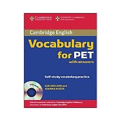 Cambridge Vocabulary for PET Book with Answers and Audio CD