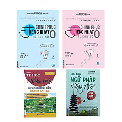 Combo Chinh phục tiếng Nhật từ con số 0 tập 1+2 + Tự Học Tiếng Nhật Dành Cho Người Mới Bắ