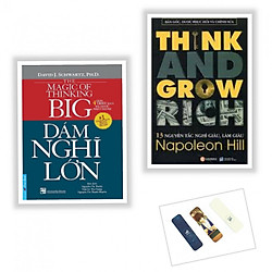 Combo Sách Kinh Tế Hay: 13 Nguyên Tắc Nghĩ Giàu Làm Giàu + Dám Nghĩ Lớn (Tặng Bookmark Ph
