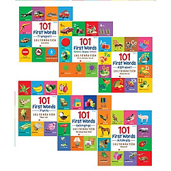 Combo Tron Bộ 6 cuốn 101 First Words – 101 Từ Đầu Tiên – Giao Thông+Động Vật+Hình Khối+Ra