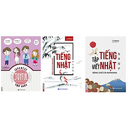 Combo 3 cuốn tập viết tiếng nhật hiragana, katakana, Joyful Japanese – Tiếng Nhật vui nhộ