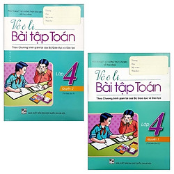 Combo Vở Ô Li Bài Tập Toán 4 (2019): Quyển 1 Và 2 (Bộ 2 Quyển)