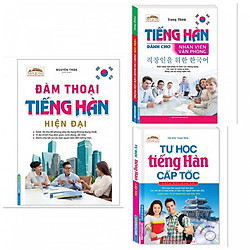 Combo Sách Học Tiếng Hàn:Đàm Thoại Tiếng Hàn Hiện Đại + Tiếng Hàn Dành Cho Nhân Viên Văn