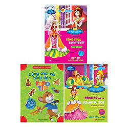 Combo Tủ Sách Công Chúa Tặng Kèm Dán Hình : Công Chúa Bạch Tuyết + Công Chúa Và Hoàng Tử