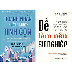 Combo 2 Cuốn:  Doanh Nhân Khởi Nghiệp Tinh Gọn + Để Làm Nên Sự Nghiệp