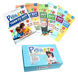 Combo Bộ Sách POMath Toán Tư Duy Cho Trẻ Em 4 Đến 6 Tuổi Và Bộ Học Liệu Đi Kèm (Học Kèm A