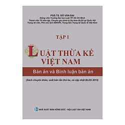 Luật Thừa kế Việt Nam – Bản án và Bình luận bản án (Tập 1)