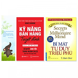 Combo 2 cuốn: Kỹ Năng Bán Hàng Tuyệt Đỉnh, Bí Mật Tư Duy Triệu Phú + Bookmark danh ngôn hình voi