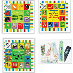 Combo 3 cuốn 100 Từ Đầu Đời Của Bé: Động Vật Kỳ Thú + Nông Trại Xanh Tươi + Cuộc Sống Thâ