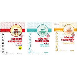 Combo 3 cuốn Sách Tiếng Nhật Cho Mọi Người: Tổng hợp các bài tập chủ điểm + Bản d