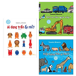 Combo Ehon Thông Minh Cho Trẻ Mẫu Giáo: Ai Đang Trốn Ấy Nhỉ? + Xếp Hàng Làm Gì Thế? + Kẹt