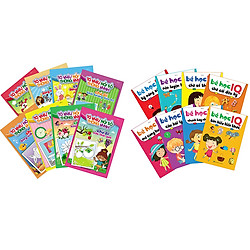 Combo sách dành cho bé: Bé Học IQ – Phát Triển Trí Tuệ Cho Bé (Bộ Túi 8 Cuốn ) và Tô Màu