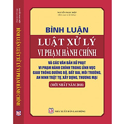 Bình Luận Luật Xử Lý Vi Phạm Hành Chính Và Các Văn Bản Xử Phạt Vi Phạm Hành Chính Trong Lĩnh Vực Giao Thông Đường Bộ, Đất Đai, Môi Trường, An Ninh Trật