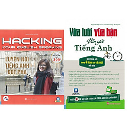 Combo 2 cuốn Vừa lười vừa bận vừa giỏi tiếng anh+ hacking Luyện nói tiếng anh đột phá( tặ