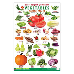 Bé Học Tiếng Anh Qua Hình Ảnh – Rau, Củ (Tái Bản)