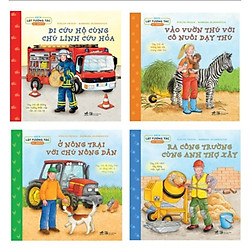 Combo 4 cuốn sách lật tương tác siêu hấp dẫn dành cho trẻ trên 2 tuổi:  Vào Vườn Thú Với