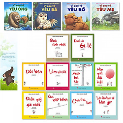Combo 2 bộ sách tranh hay cho bé: 1- Vì Sao Tớ Yêu (4 Cuốn) + 2- Nezumi – Chú Chuột Đáng Yêu (10 cuốn) (Tặng kèm bookmark danh ngôn hình voi)