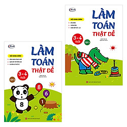 Combo Làm Toán Thật Dễ (3 – 4 Tuổi) – Trọn Bộ 2 Tập