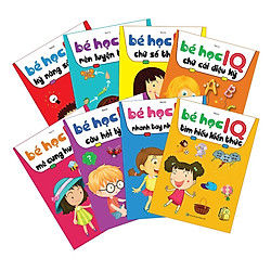 Bộ Túi 8 Cuốn Bé Học IQ – Phát Triển Trí Tuệ Cho Bé ( tặng kèm bookmark )