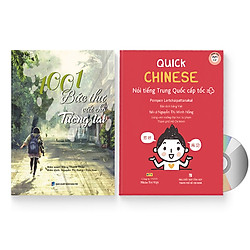 Combo 2 sách: Quick Chinese – Nói tiếng Trung Quốc cấp tốc (Trung – Pinyin – Việt) (Có Audio, CD nghe)  + 1001 bức thư viết cho tương lai (Trung – Pinyin – Việt) (Có Audio nghe) + DVD quà tặng