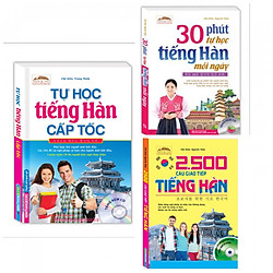 Combo Sách Học Tiếng Hàn: Tự Học Tiếng Hàn Cấp Tốc + 30 Phút Tự Học Tiếng Hàn Mỗi Ngày +