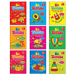 Combo Bé tô màu thế giới xung quanh song ngữ Anh-Việt (trọn bộ 9 tập)