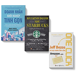 Bộ sách 3 cuốn: Hãy kinh doanh như Starbuck, Jeff Bezos và sự vươn lên của Amazon, Doanh