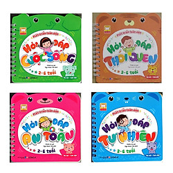 Combo Mẹ Hỏi Con Đáp – Trọn Bộ 4 Cuốn Tặng Bộ Thẻ FlashCart Theo Chủ Đề