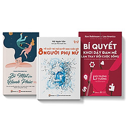 COMBO 3 cuốn sách Bí mật của hạnh phúc + 8 Tố Chất Quyết Định Cuộc Đời Người Phụ Nữ + Bí