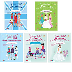 Combo Dán Hình Sáng Tạo Trang Phục Búp Bê: BST Thời Trang London + BST Mùa Xuân + BST Mùa