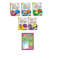 Combo 5 cuốn vietmath cùng con giỏi tư duy toán học  ( tặng kèm cuốn tô màu nối số thông