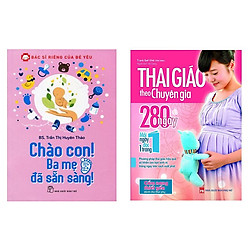 Combo sách Thai Giáo Theo Chuyên Gia 280 Ngày và Bác Sĩ Riêng Của Bé Yêu – Chào Con! Ba Mẹ Đã Sẵn Sàng Tặng truyện song ngữ anh việt bìa mềm giáng sinh