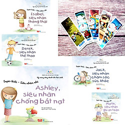 Kỹ năng sống dành cho học sinh-Siêu nhân nhí Combo 2 (5 cuốn):Sức khỏe Tặng kèm 01 bookma