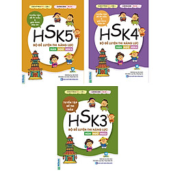 Combo : Bộ đề luyện thi năng lực Hán Ngữ HSK3 + HSK4 + HSK5.Sách tiếng Trung.Sách bán chạ