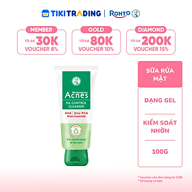 Sữa rửa mặt kiểm soát nhờn ngăn ngừa mụn dạng gel Acnes Oil Control Cleanser 100g