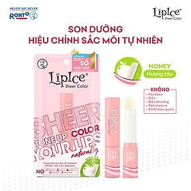 Son dưỡng môi hiệu chỉnh ửng hồng tự nhiên Lipice Sheer Color Hương Táo (Honey) 2.4g