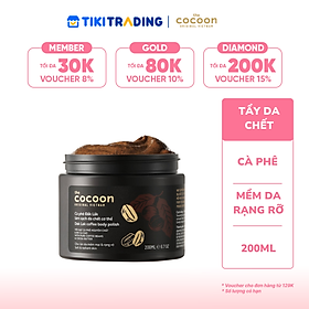 Tẩy da chết cơ thể cà phê Dăk Lăk Cocoon - Hũ 200ml