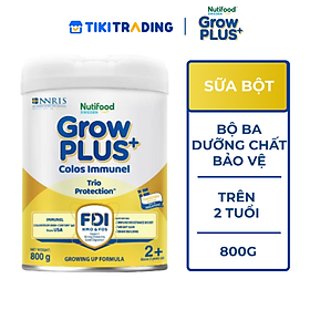 Sữa bột Nutifood GrowPLUS+ Sữa Non Immunel trên 2 tuổi Lon 800g